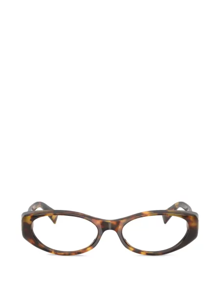 Ochelari de soare ovali Miu Miu Eyewear maro