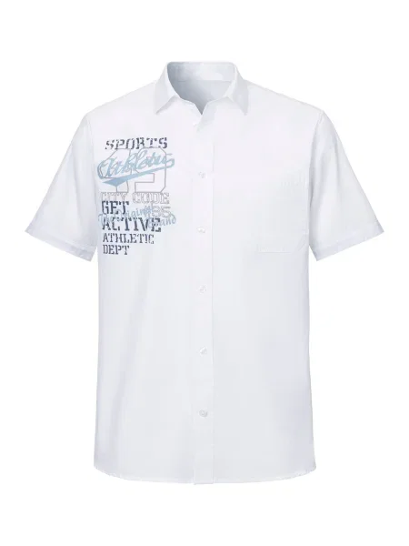 JOHN DEVIN Srajca svetlo modra / siva / črna bela