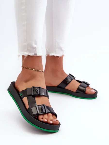 Papuci de casă Kesi fără toc negru