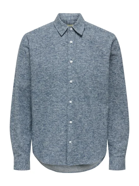 Only & Sons Cămașă amestec albastru