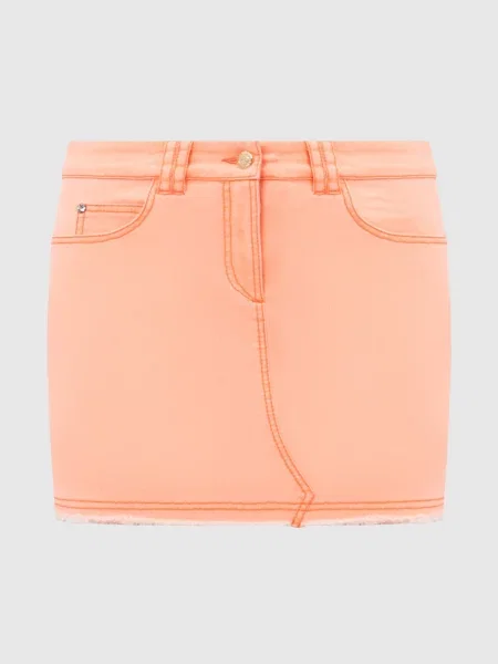 Джинсова спідниця з логотипом Manuel Luciano помаранчева