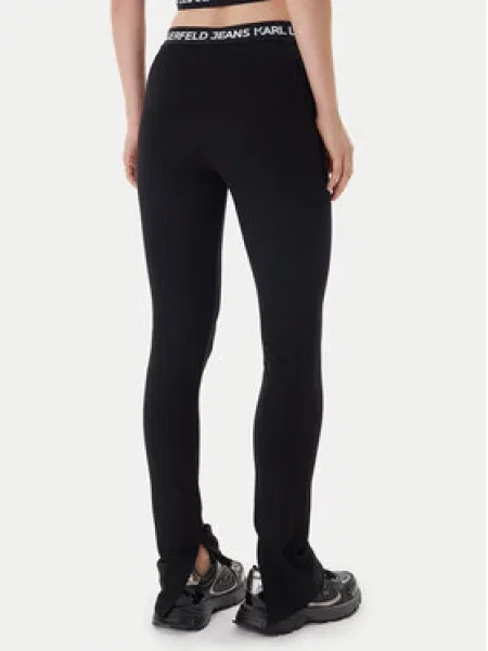 Kalhoty z materiálu Karl Lagerfeld Jeans černé