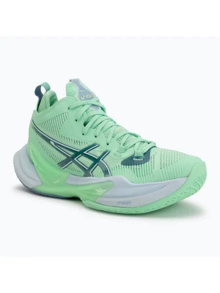 Férfi röplabda cipő ASICS Metarise 2 menthol/saba blue. Méret: EU kék