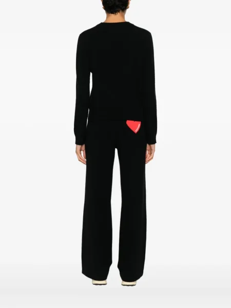 Pulover From Future cu motiv cu inimi negru
