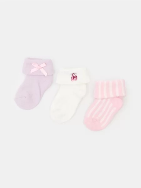 Sinsay Ponožky s ozdobnými aplikacemi 3 pack vícebarevná