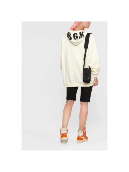 Bluza z kapturem Msgm z kapturem biała