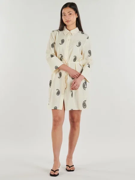 Rochie Jdy cu broderie bej