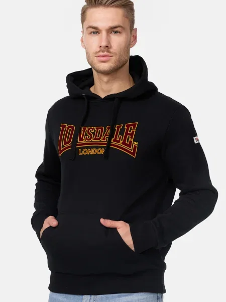 Pulover Lonsdale s kapuco črna