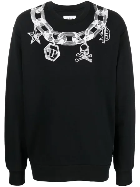 Pulover Philipp Plein cu imagine cu decolteu rotund
