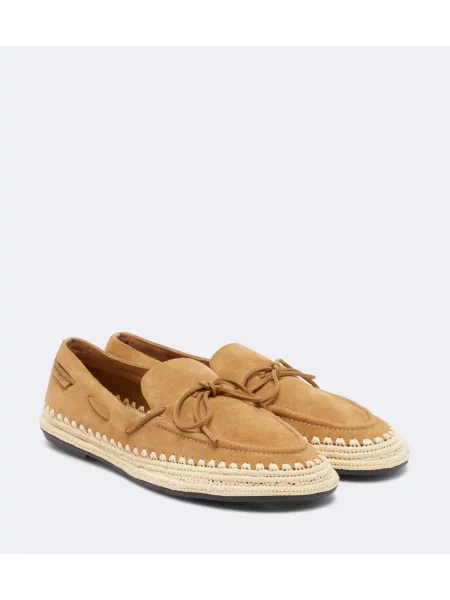 Espadrile Tory Burch din piele de căprioară bej