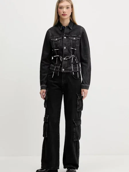 Jeans jakna Karl Lagerfeld Jeans črna