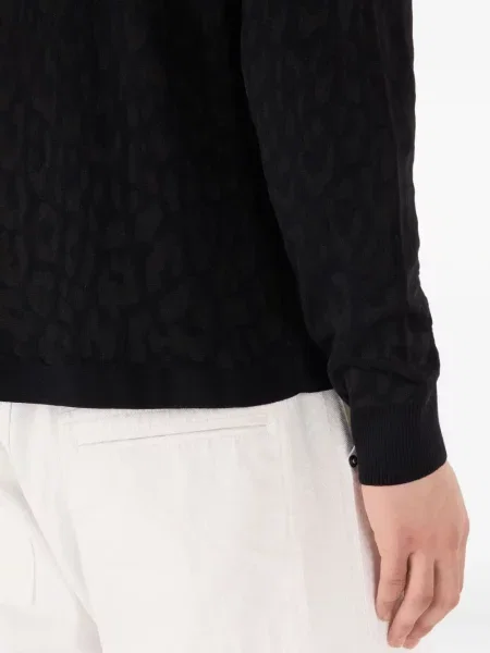 Polo Roberto Cavalli cu imagine cu model leopard negru