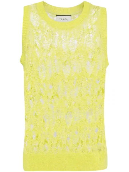 Плетен елек Taakk жълто