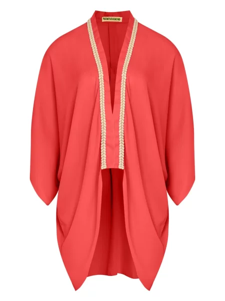 Kurtka Olympiah pleciona różowa