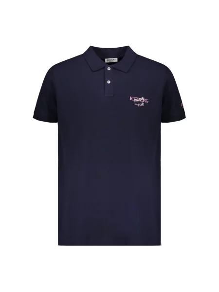 Koszulka polo Iceberg z logo niebieska