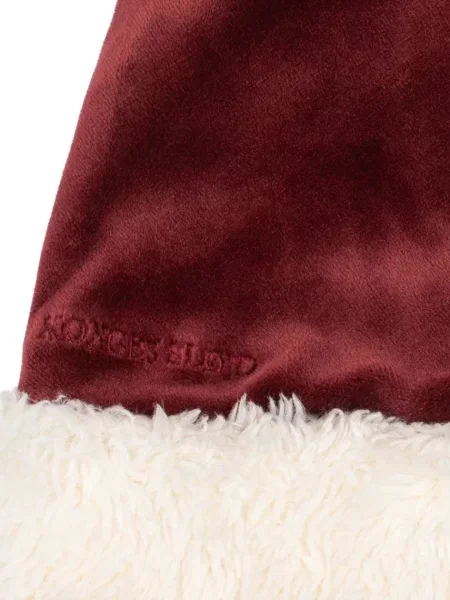 Konges Sløjd čepice s bambulí dětská velurová CHRISTMAS HAT GRS
