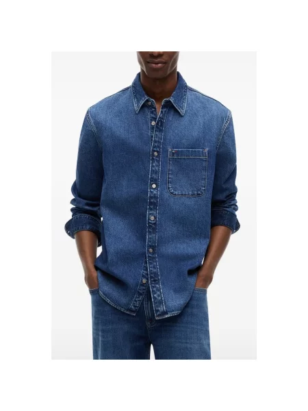 Tommy Jeans cămașă de blugi albastru