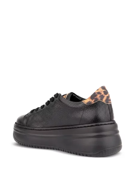 Sneakerși Sergio Moretti Firenze cu platformă cu imagine cu model leopard negru