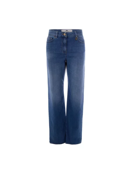 Jeansy dzwony Elisabetta Franchi dzwony niebieskie