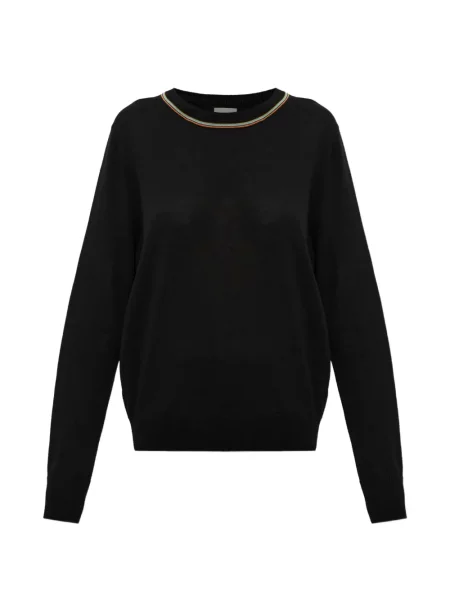 Pulover Paul Smith cu dungi cu decolteu rotund negru