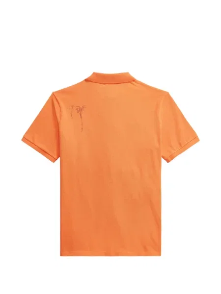 Tricou polo Polo Ralph Lauren cu autograf cu 5 buzunare în carouri gri