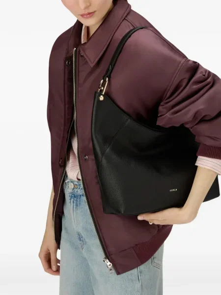 Geanta de piele Furla din piele negru