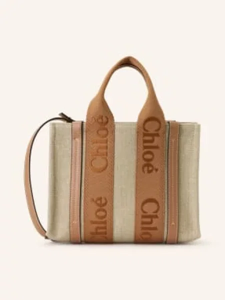 Chloé Kabelka Woody dusty tan hnědá