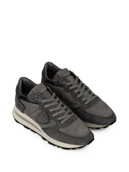 Sneakerși Philippe Model Paris din piele de căprioară gri