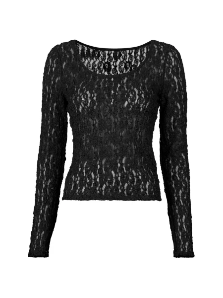 Top Vero Moda din dantelă negru