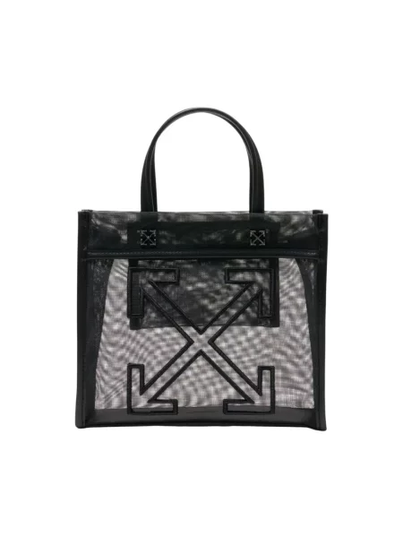 Shopperka Off-white skórzana biała