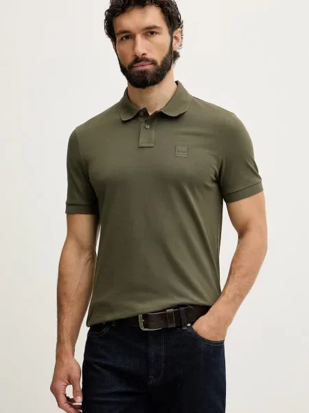 BOSS Tricou polo Passenger Kaki verde