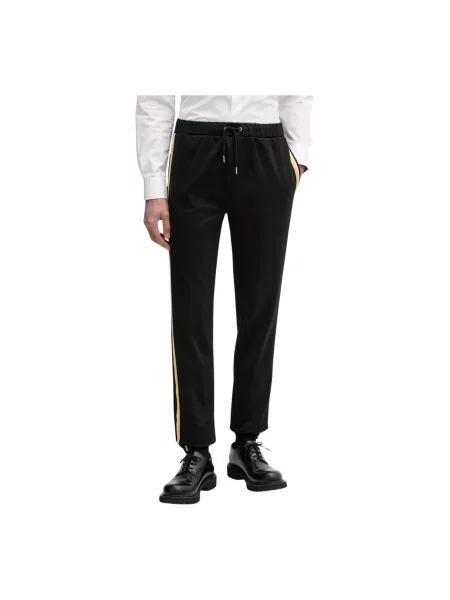 Fred Perry Spodnie W Stylu Joggingowym O Regularnym Kroju Z Galonowymi Paskami schwarz czarne