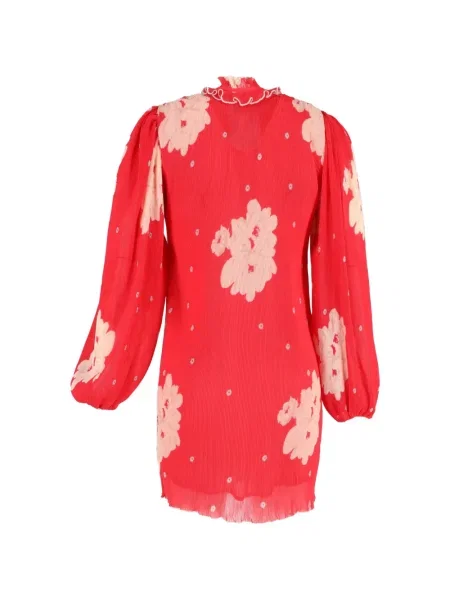 Rochie mini Ganni cu model floral cu imagine de costum roșu