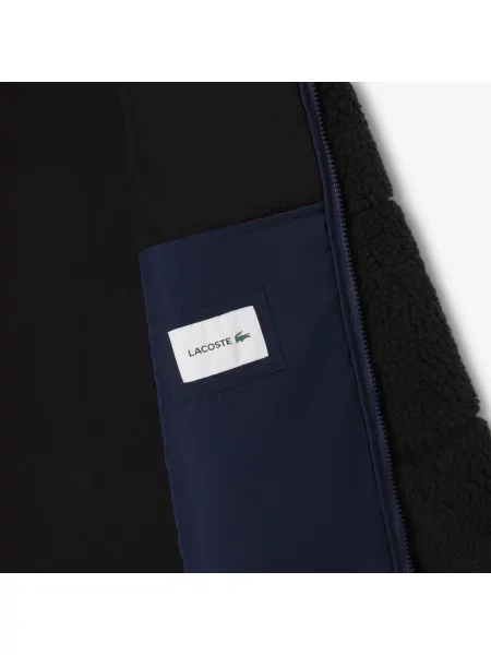 Lacoste Kurtka Z Zamkiem Z Blokadą Koloru Regular Fit czarna