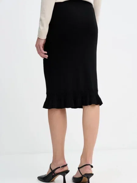 Sisley fustă midi creion negru