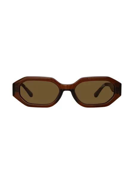 Ochelari de soare Linda Farrow cu imprimeu geometric maro