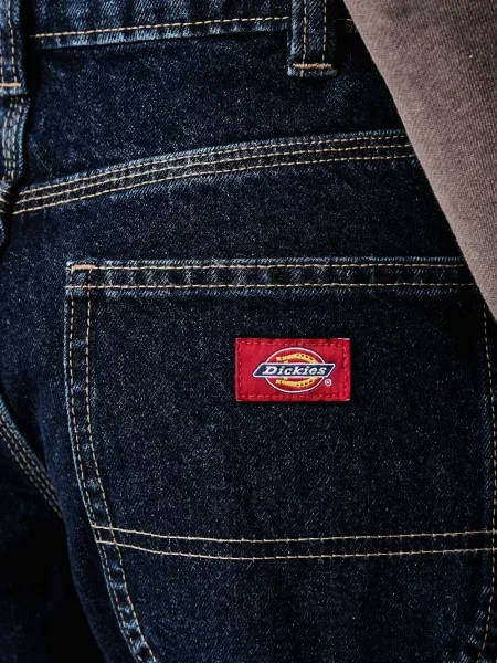 Džíny Dickies s autogramem modré