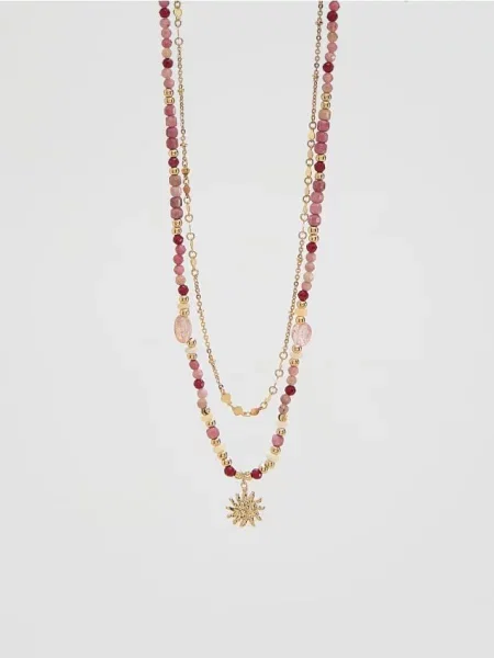 Reserved Set de coliere cu pietre naturale multicolor