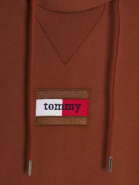 Дитяче худі Tommy Jeans коричневе