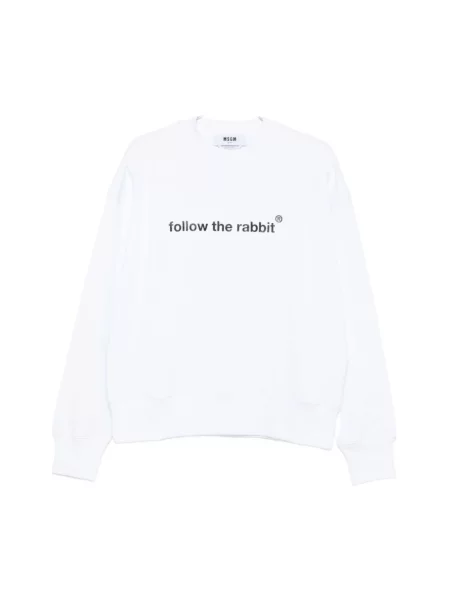 Bluza Msgm z nadrukiem biała