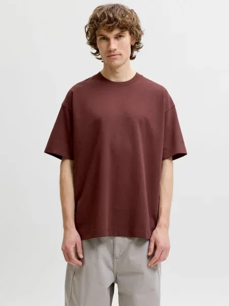 JACK & JONES Tričko JJEBarron' hnedá