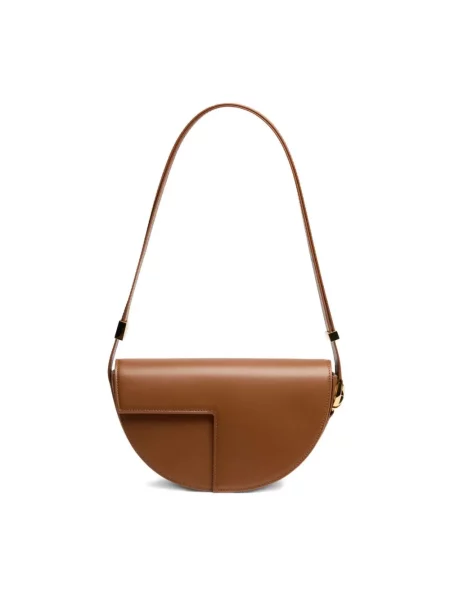 Torebka skórzana Patou skórzana brązowa