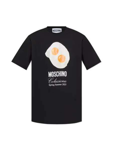 Koszulka Moschino z nadrukiem czarna