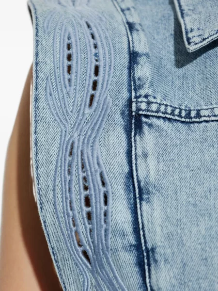 Geacă de blugi Iro cu broderie albastru