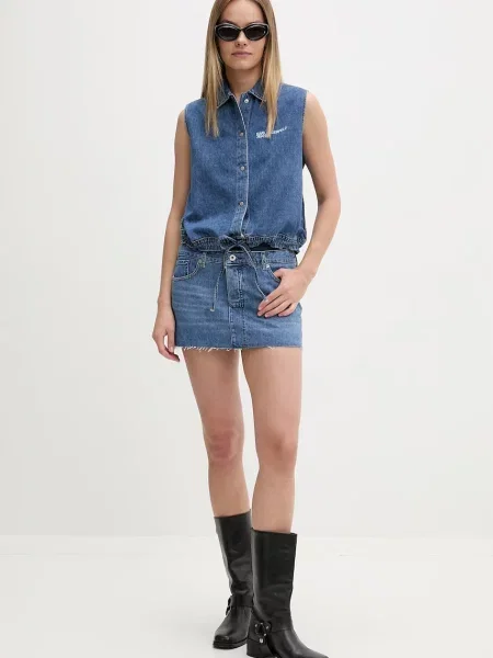 KARL LAGERFELD JEANS Krilo moder denim modra