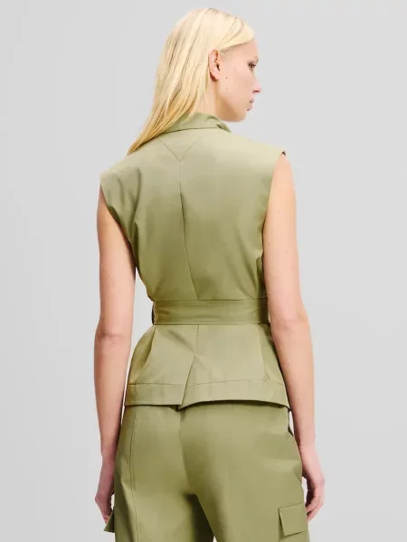 Безрукавка Karl Lagerfeld без застібки зелений