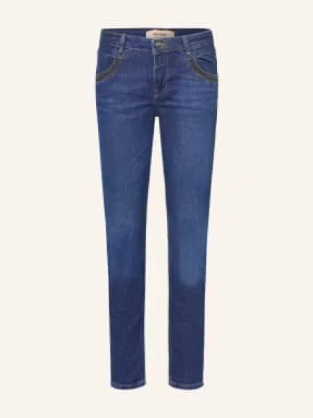 Mos Mosh Skinny Džíny Mmnaomi S Cvočky dark blue modré