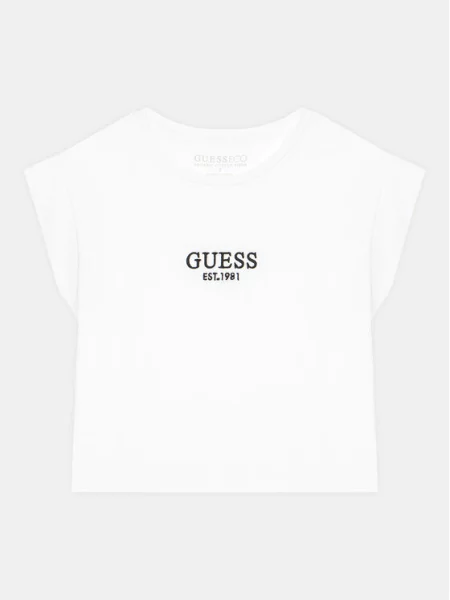 Guess T-Shirt Boxy Fit biały