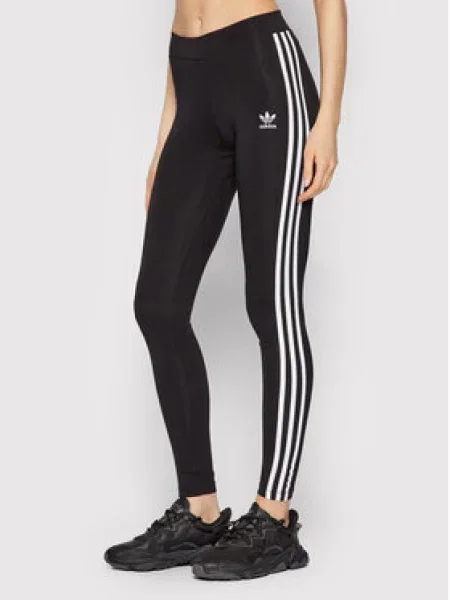 Leggings Adidas cu dungi negru