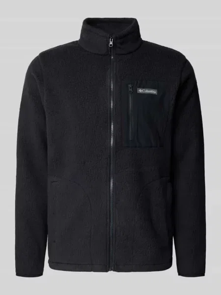 Kurtka z polaru z kieszenią na piersi i wyhaftowanym logo model ‘Jasper’ Columbia czarna